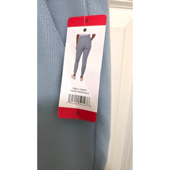 NWT Marc New York Women's Water Blue Jogger Pants M Polyester Cotton Blend Draws - Picture 5 of 6